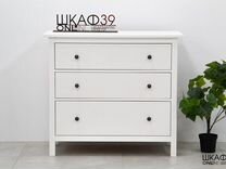 Hemnes хемнэс комод с 3 ящиками белая морилка 108x96 см