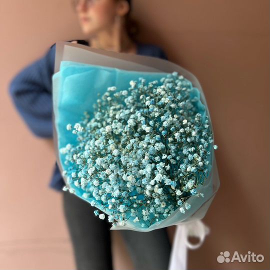 Букет цветов «Мороженое Бабл-гам» (гипсофила)