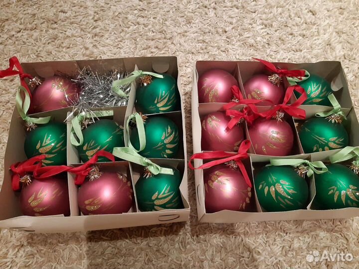 Ёлочные игрушки стекло, цена за всё