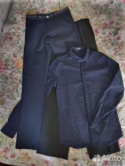 Пакет вещей мужские брюки рубашка 44-46 S