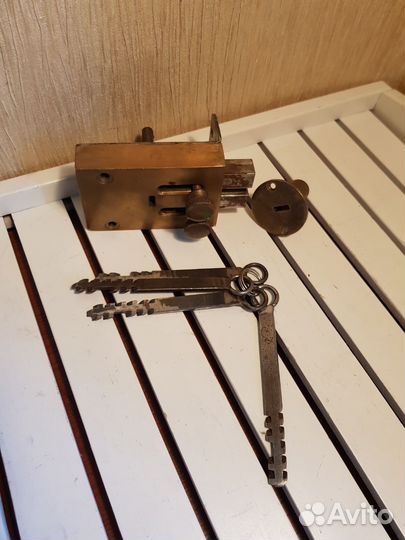 Замок ригельный латунь