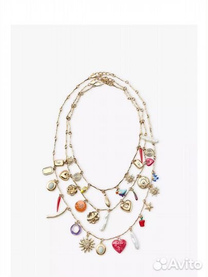 Ожерелье zara тройное новая коллекция 2025