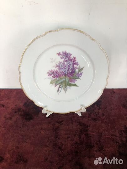 Тарелка фарфор pillivuyt Сирень редкость RRR