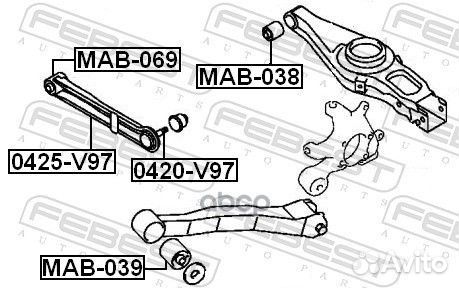 Рычаг подвески 0425-V97 0425-V97 Febest