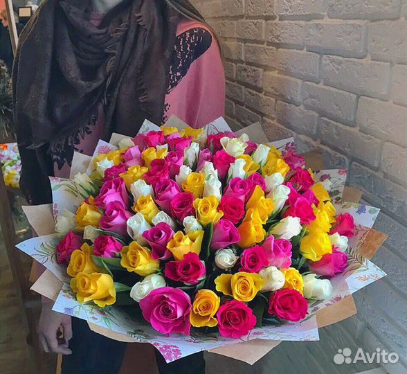 Букет из 101 розы цветы доставка по Перми