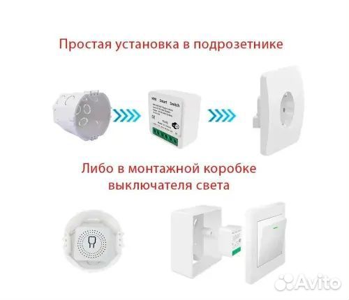 Умное wifi реле tuya выключатель