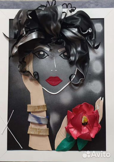 Картина из натуральной кожи