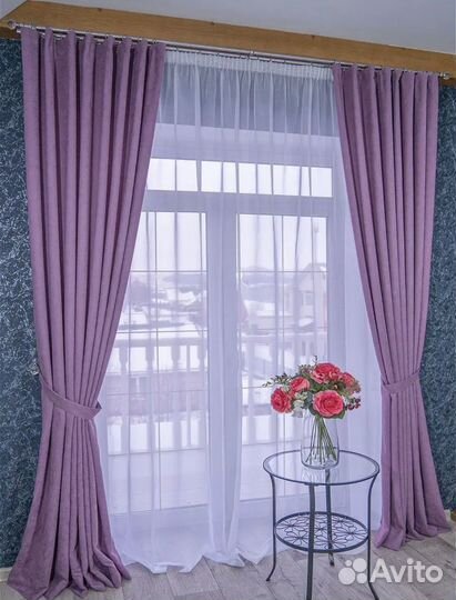 Шторы канвас готовый комплект