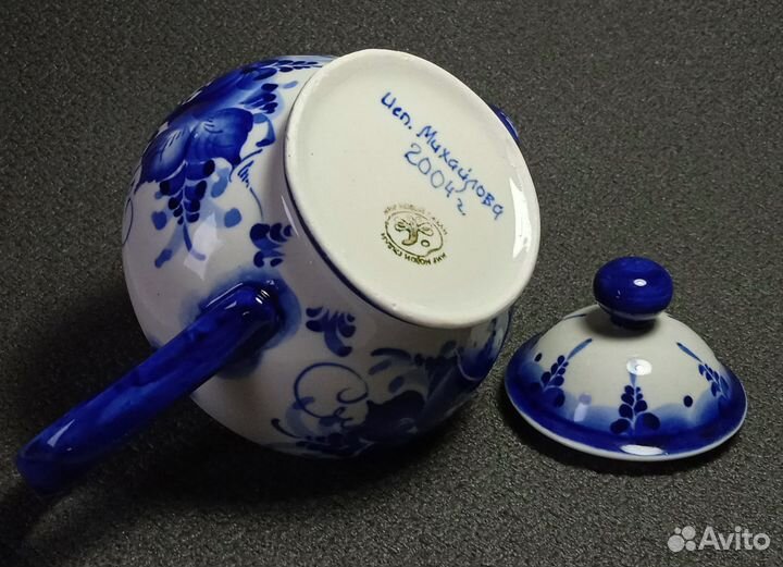 Заварочный чайник Гжель. Авторская работа