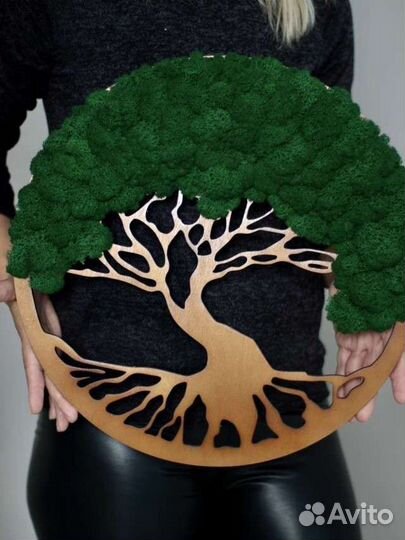 Подарок, Пано Древо, мох, сувенир, картина