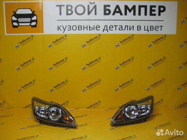 Фара Ford Focus 2 электрокорректор черная