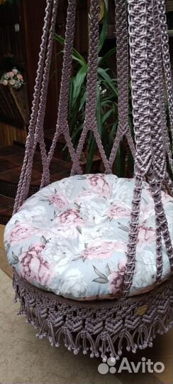 Подвесное кресло гамак макраме