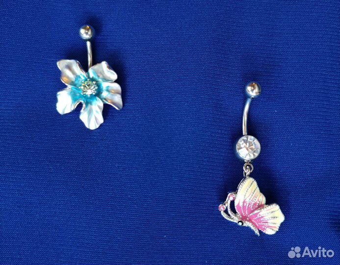 Серьга для пирсинга в пупок