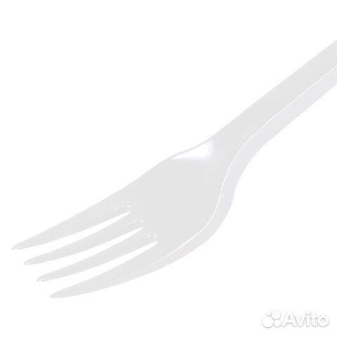 Вилка одноразовая пластик, 100 шт