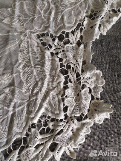 Ткань хлопок с шелком шитье вышивка