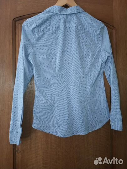 Рубашка hm H&M хлопковая в горошек размер 44