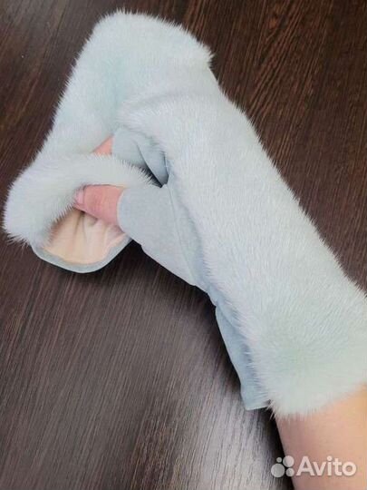 Норковые варежки, норковые митенки