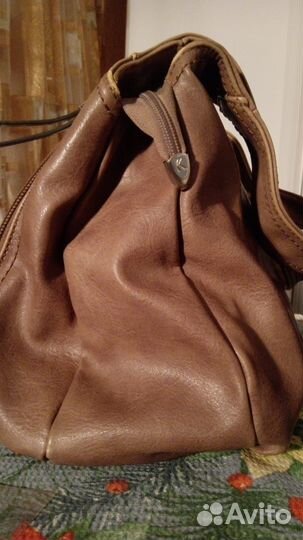 Женская сумка большая какао на плечо очень удобная