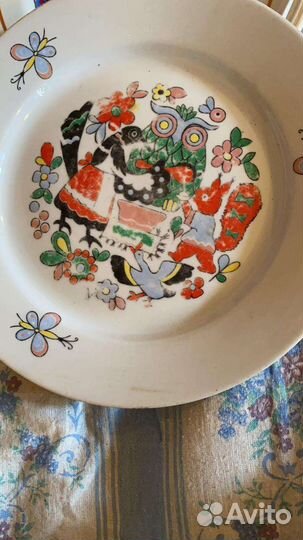 Тарелка СССР с детским рисунком
