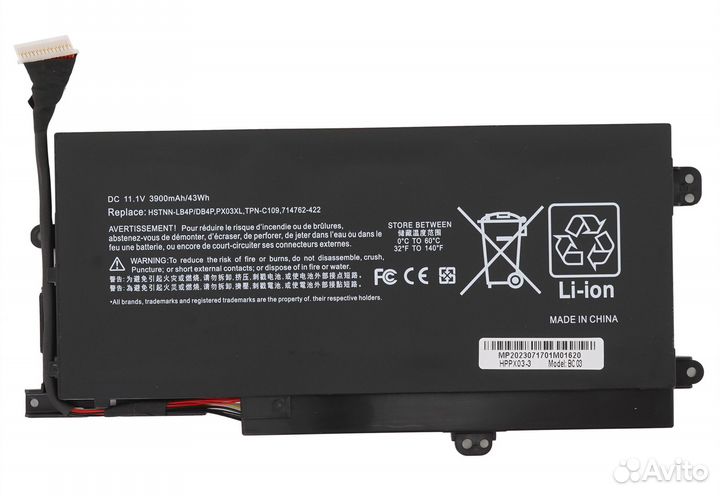 Аккумулятор PX03XL к HP Envy Touchsmart M6 Sleekbook, M6-K, 14 Ultrabook, Sleekbook 14, TouchSmart 1