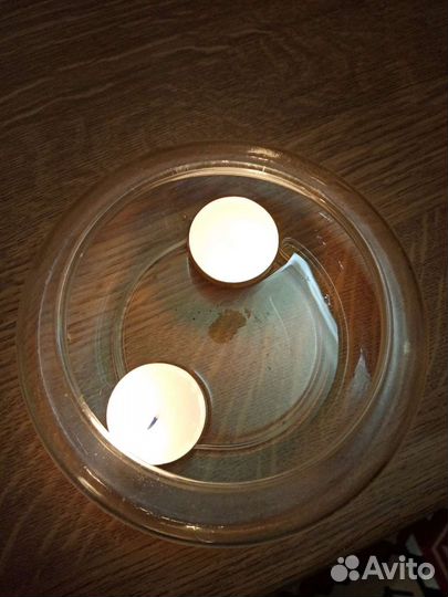 Стеклянная емкость для плавающих свечей