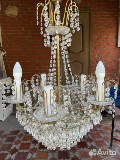 Люстра хрустальная (чехословакия),б/у