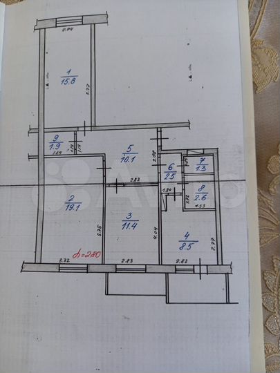 3-к. квартира, 110 м², 5/6 эт.