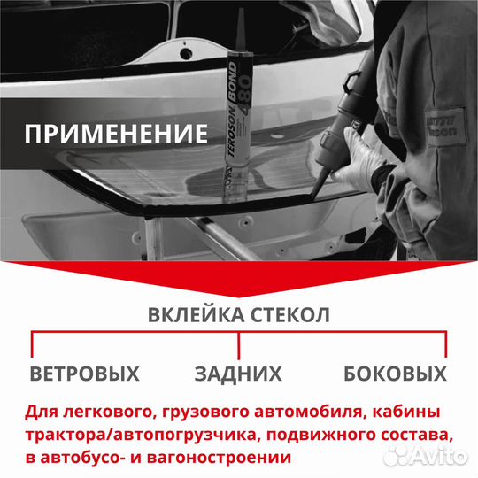 Клей для вклейки стекол Teroson bond 480 PU8590