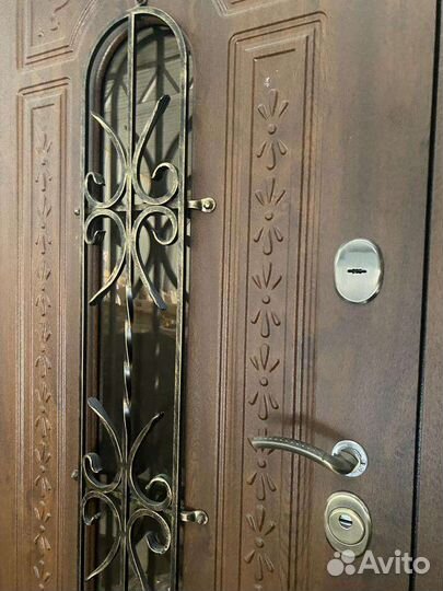 Дверь входная металлическая со стеклом