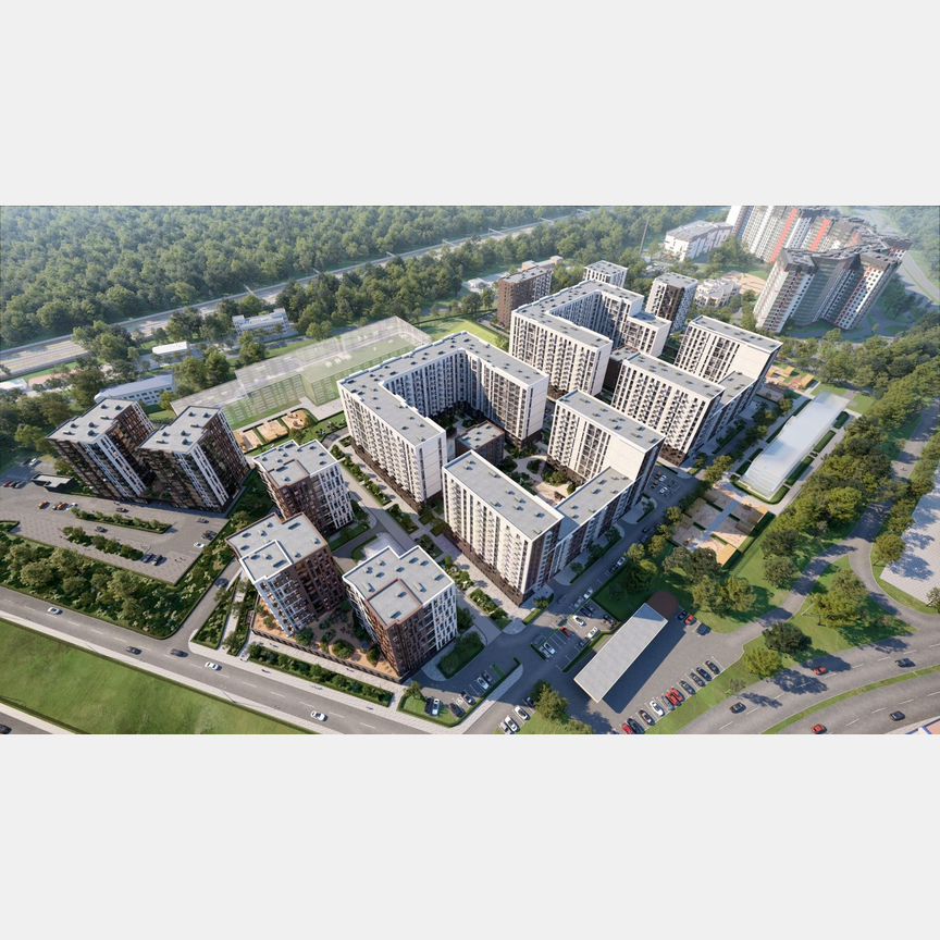 2-к. квартира, 55,1 м², 3/13 эт.