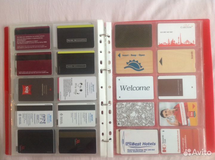 Гостиничные ключи, карточки из отелей в коллекцию
