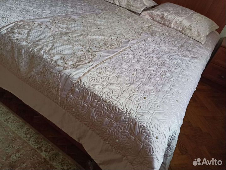 Одеяло покрывала с наволочками,сатин/шелк