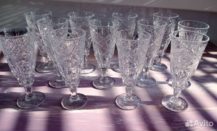 Рюмки хрустальные набор 12 шт