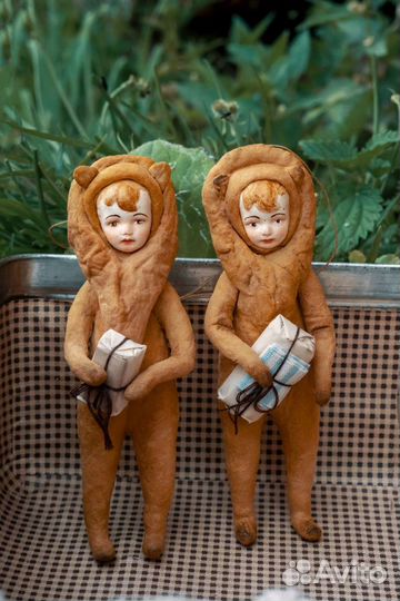 Ватные елочные игрушки
