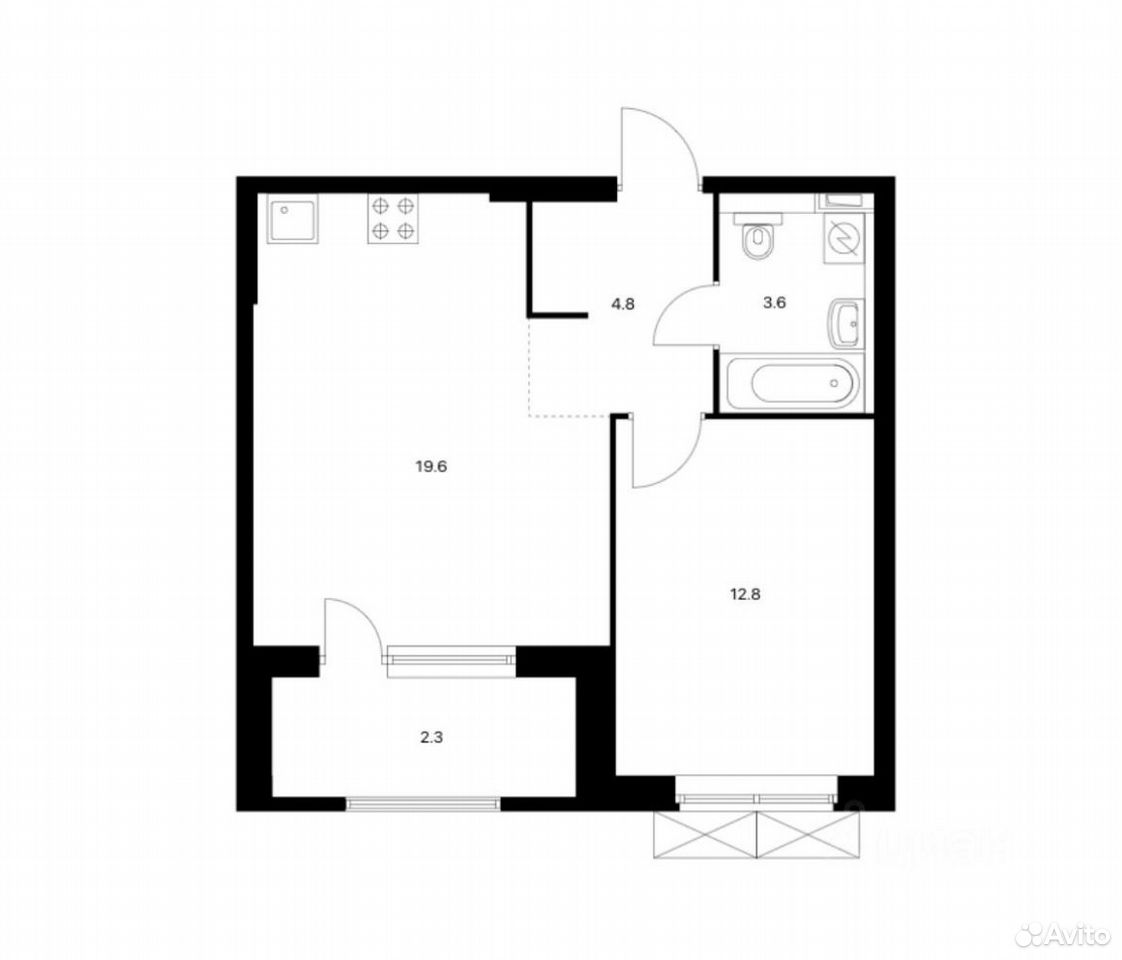 1-комнатная квартира в аренду, Москва, ул. Михайлова, 30Ак6 — 80 000 ₽/мес