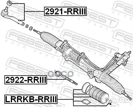 Пыльник рулевой рейки Febest lrrkb-rriii