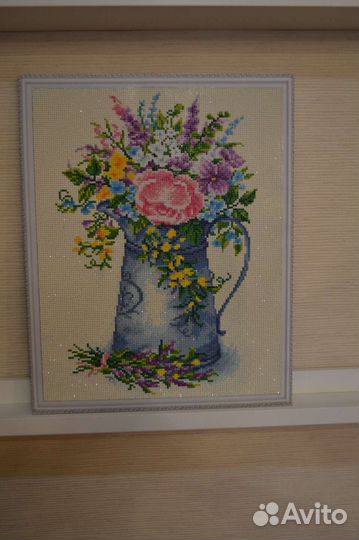 Готовая алмазная мозаика Летний букет