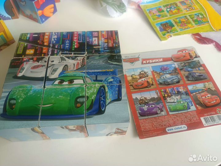 Кубики с картинками б/у