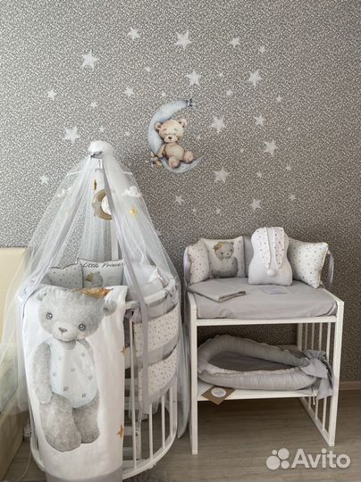 Текстиль для новорождённого Minky бортики,мобиль