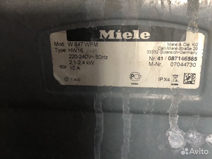 Стиральная машина бу miele softtronic w647