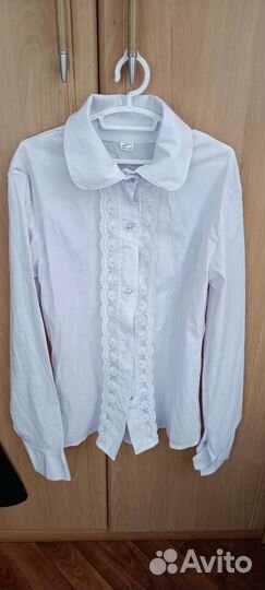 Блузка белая для девочки размер 158(42)