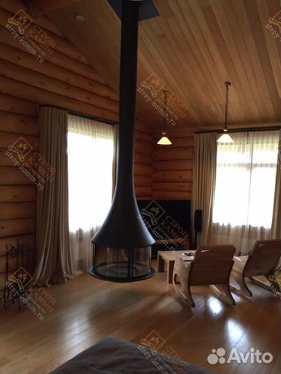 Подвесные камины на дровах для дома, квартиры