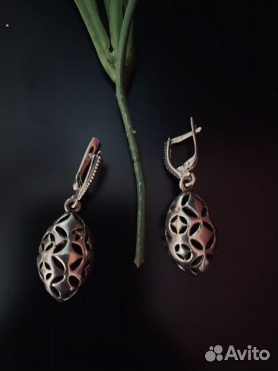 Серьги серебро