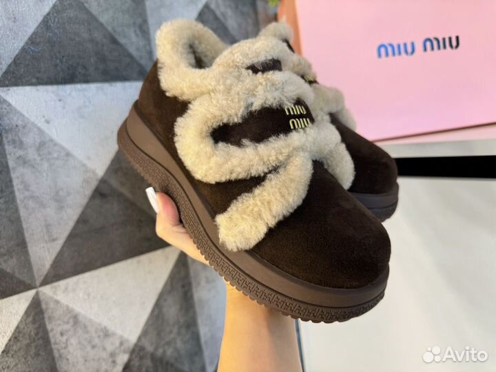 Кроссовки женские miu miu на меху