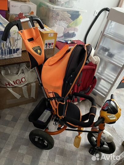 Детский велосипед с родительской ручкой