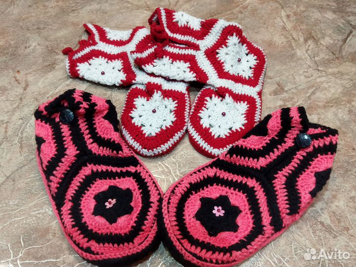 Вязаные женские носочки