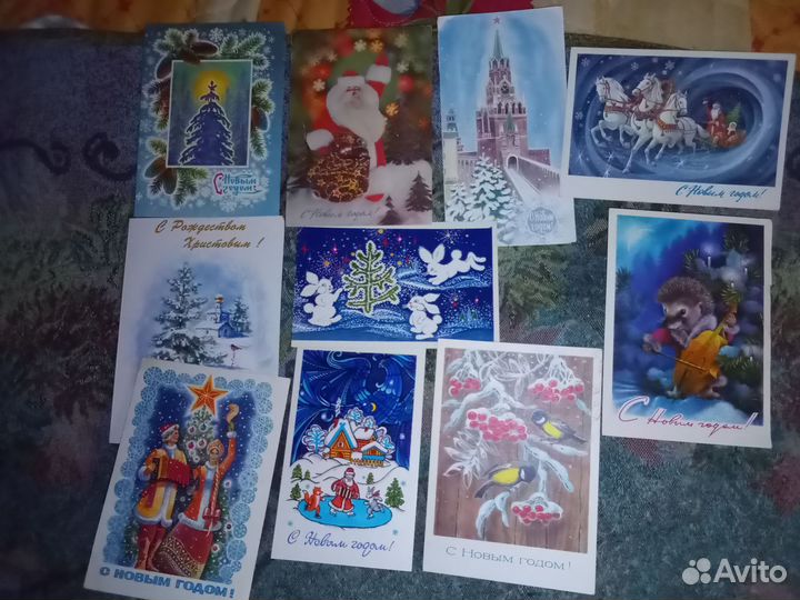 СССР Открытки Новый год исписаны
