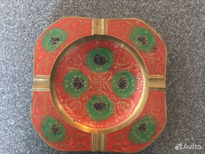 Пепельница винтажная Индия латунь