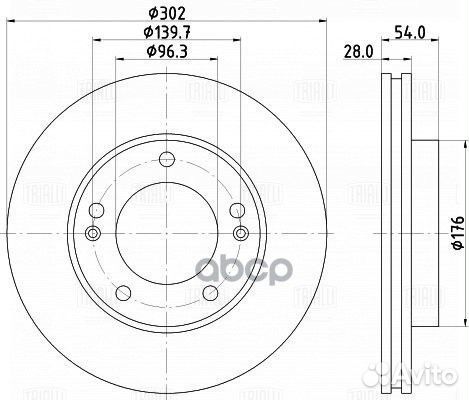 Диск тормозной KIA sorento (JC) 2.4-3.5 02