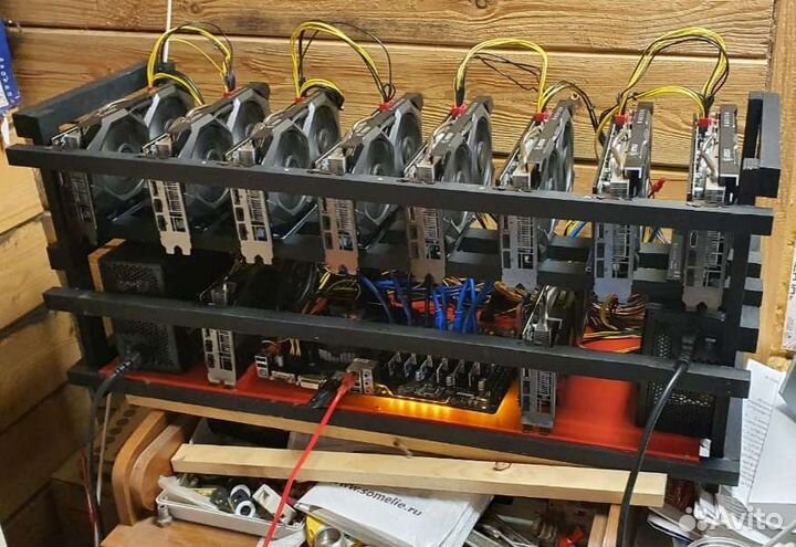 Премиум каркас для майнинг фермы из дерева на 2-20